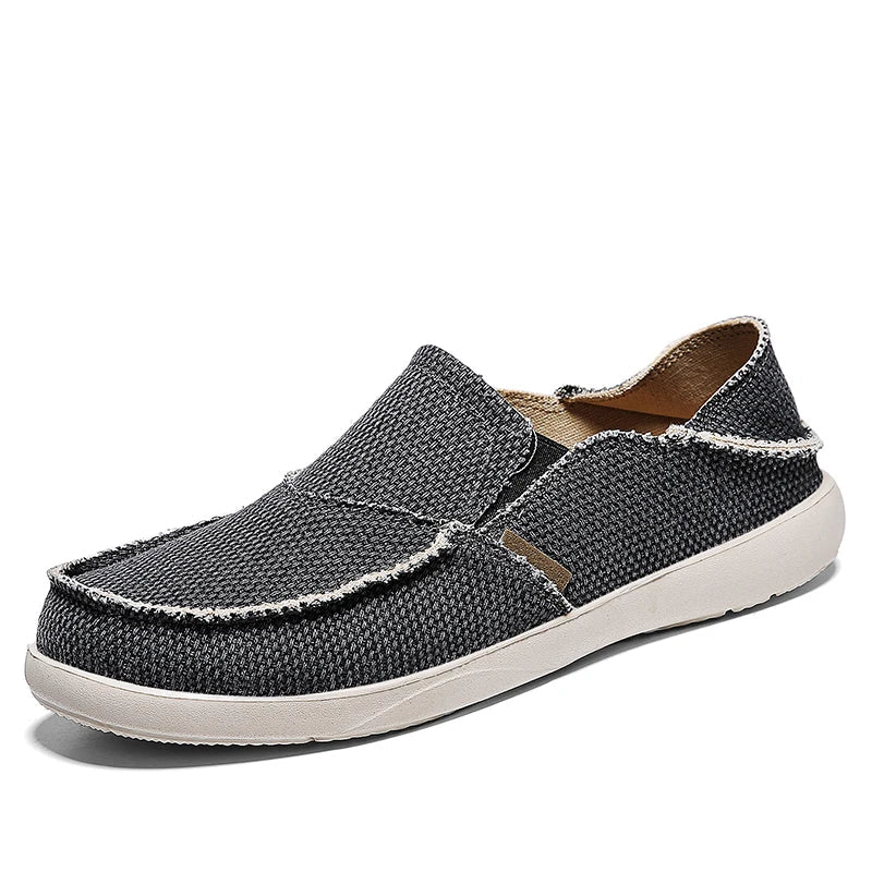 2024 Summer Men Canvas Shoes Espadrilles Breathable Casual Shoes Men Loafers Comfortable Ultralight Lazy Boat Shoes Big Size 47