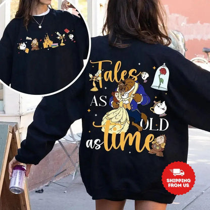 Beauty and The Beast Princess Journey Double-sided Printed Cotton Sweatshirt