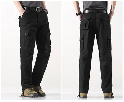 New Men Cargo Pants Pants 6 Pockets Fashion Cargo Pants Quality Cotton Outdoor Male Casual Pants