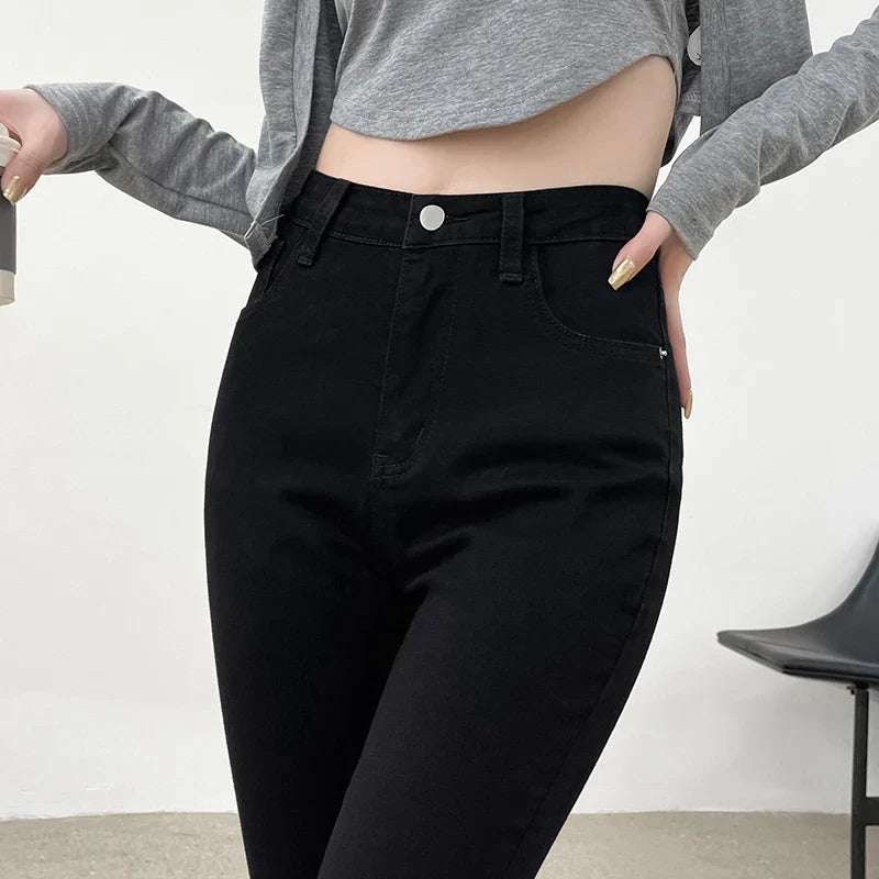 Skinny Jeans for Woman Super Stretch Blue Gray Denim Pants