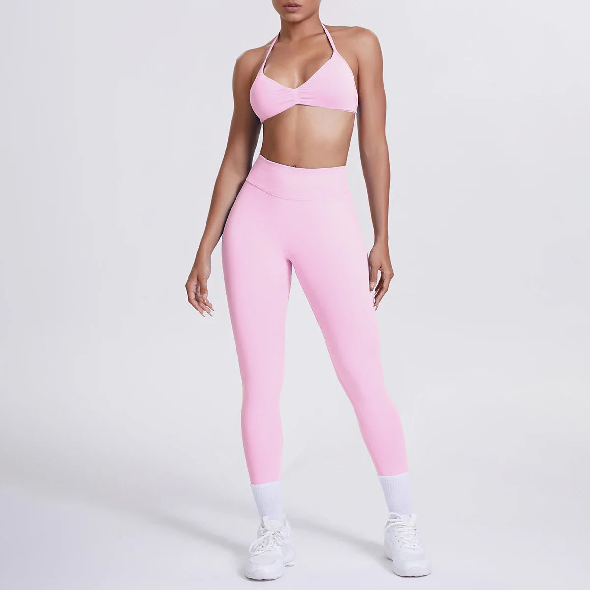 Women 2pcs Patchwork Sport Yoga Suit Training Sleeveless Sport Gym Tops Tummy Control Slimming Booty Leggings Yoga Suit Sports