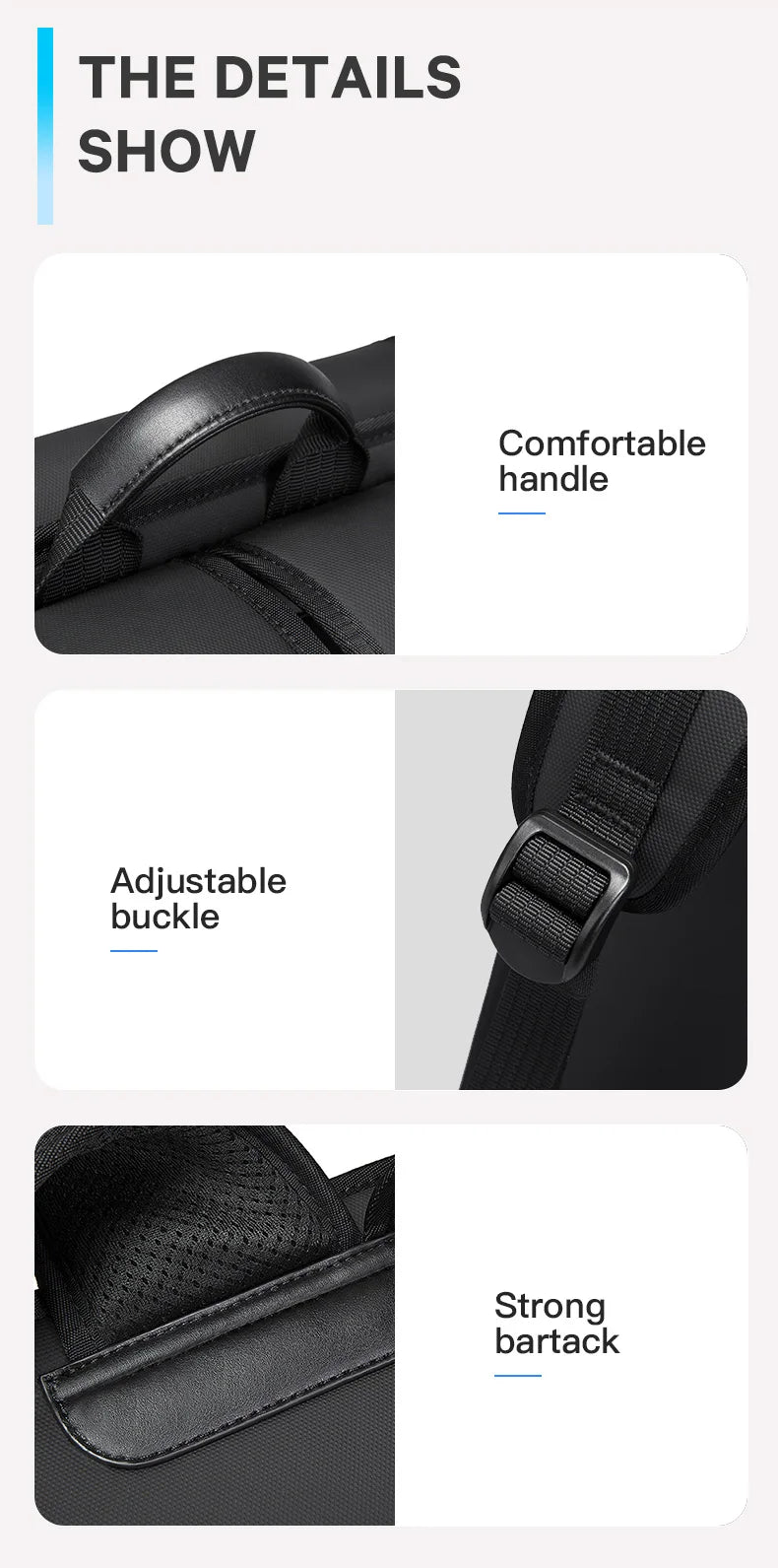 New Design Men Backpack Waterproof Fits for 14.1 inch Laptop Bag Teenager Travel Bag School Bag City Business Backpack Man