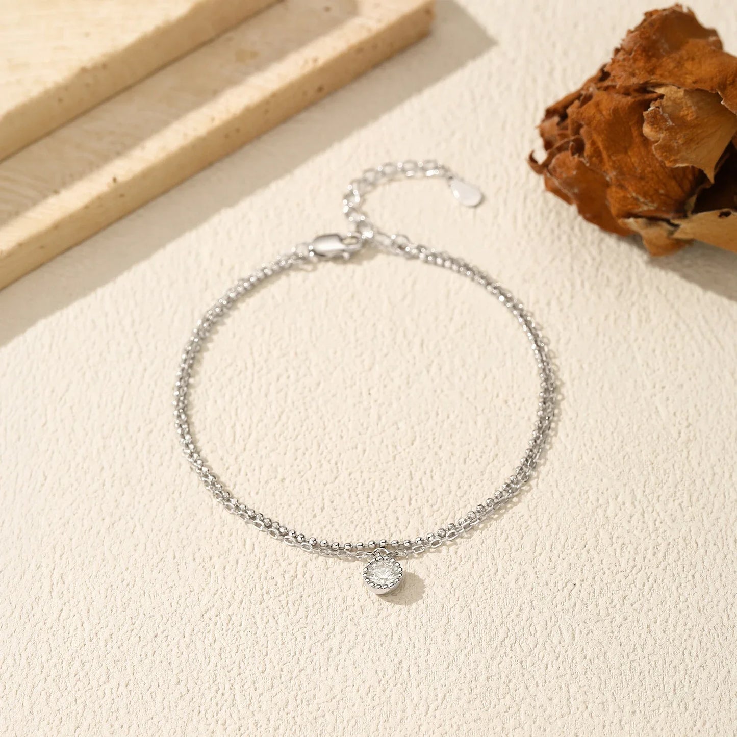 D Color Moissanite Bracelet 925 Sterling Silver Double Layer Lab Diamond Simple Bracelets For Women Fine Jewelry Gifts