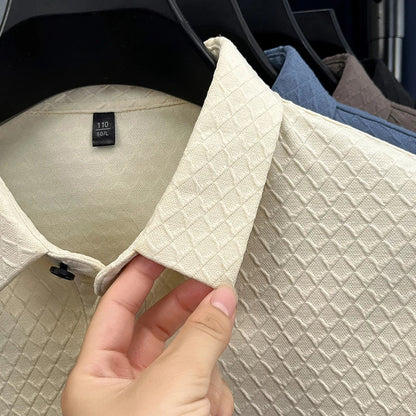 luxury men's new high quality long sleeves Polo shirt lapel embroidery jacquard brant T-shirt business fashion leisure Mens wear