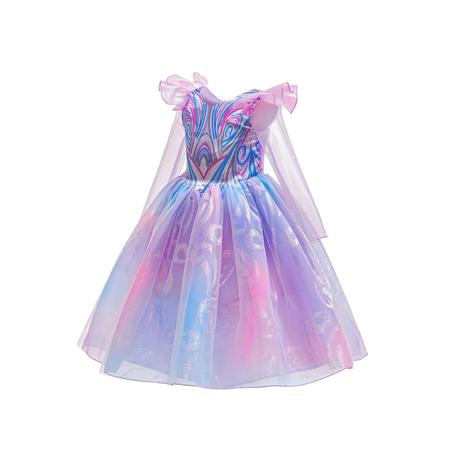 Wicked For Good‌ Girls Cosplay Purple Witch Glinda Princess Cute Dress + Accessories Birthday Party Performance Set