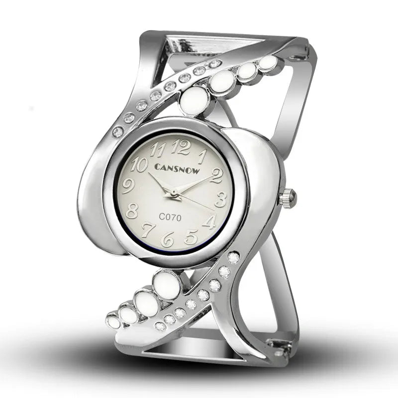 New Design Women Bangle Wristwatch Quartz Crystal Luxury Relojes Rhinestone Fashion Female Watches Hot Sale Eleagnt Mujer Watch
