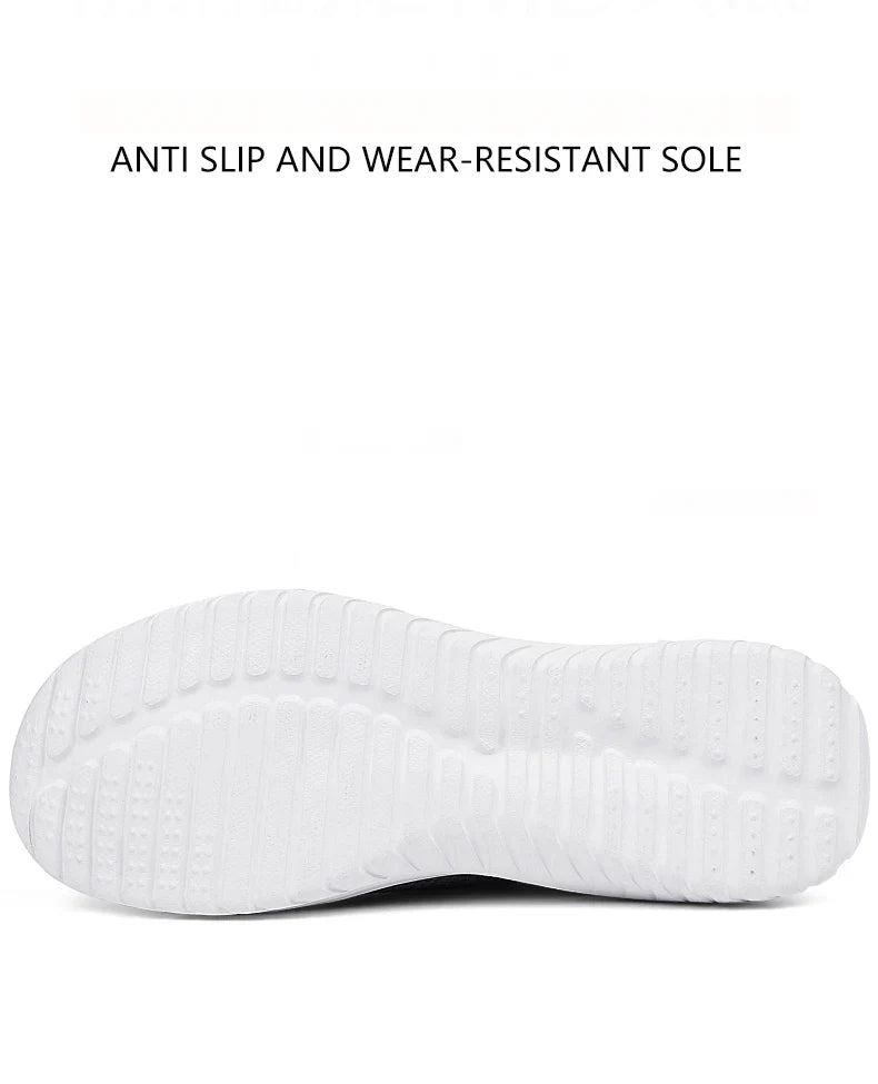 Men Shoes Sneakers Breathable Mesh Slip on Running Shoes Outdoor Non-Slip Couple Jogging Training Hiking Sports Shoes