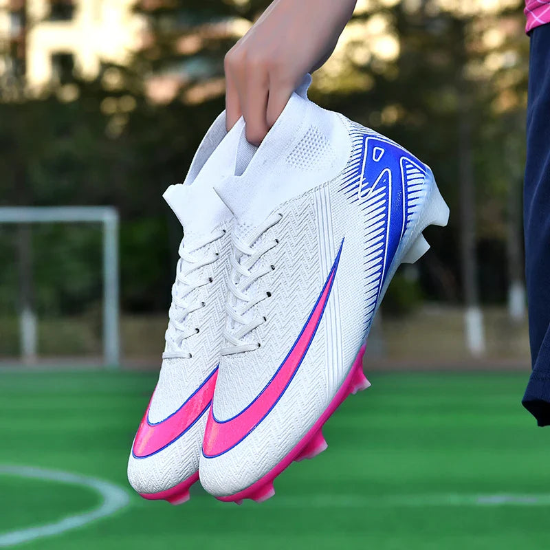 Men Football Boots Professional Soccer Cleats Non Slip Resistant Training Shoes Outdoor Match Sneakers Adult Teenagers Athlete