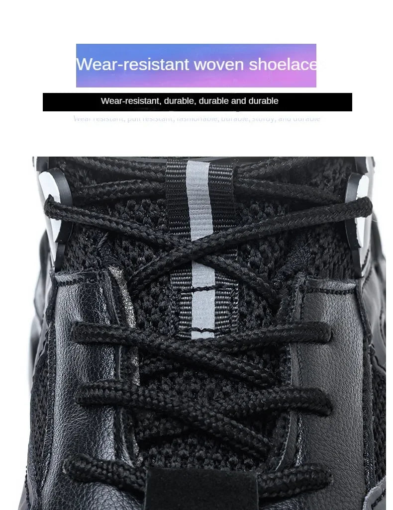 Indestructible Steel Toe Safety Shoes Lightweight Breathable Anti Smashing Puncture Proof Work Boots Protective Sneakers for Men