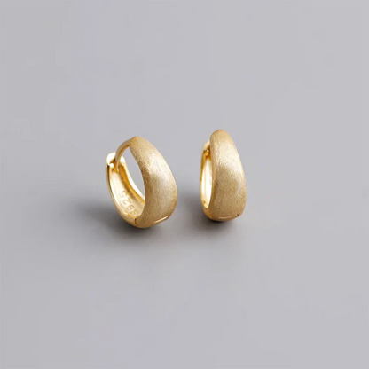 925 Sterling Silver Premium Matte Minimalism Unisex Huggies Ear Hoops Earrings for Women Gothic Piercing Men's Jewelry