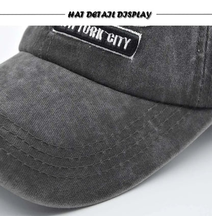 Embroidered Baseball Cap For Women Men New Spring Summer Solid Sunhat Retro Washable Sport Snapback Caps Hip Hop Fishing Hat