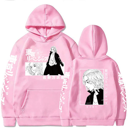 Tokyo Revengers Anime Sweatshirt Manjiro Sano Mickey Printed Hooded Men Women Street Hoodies Harajuku Streetwear Male Pullover