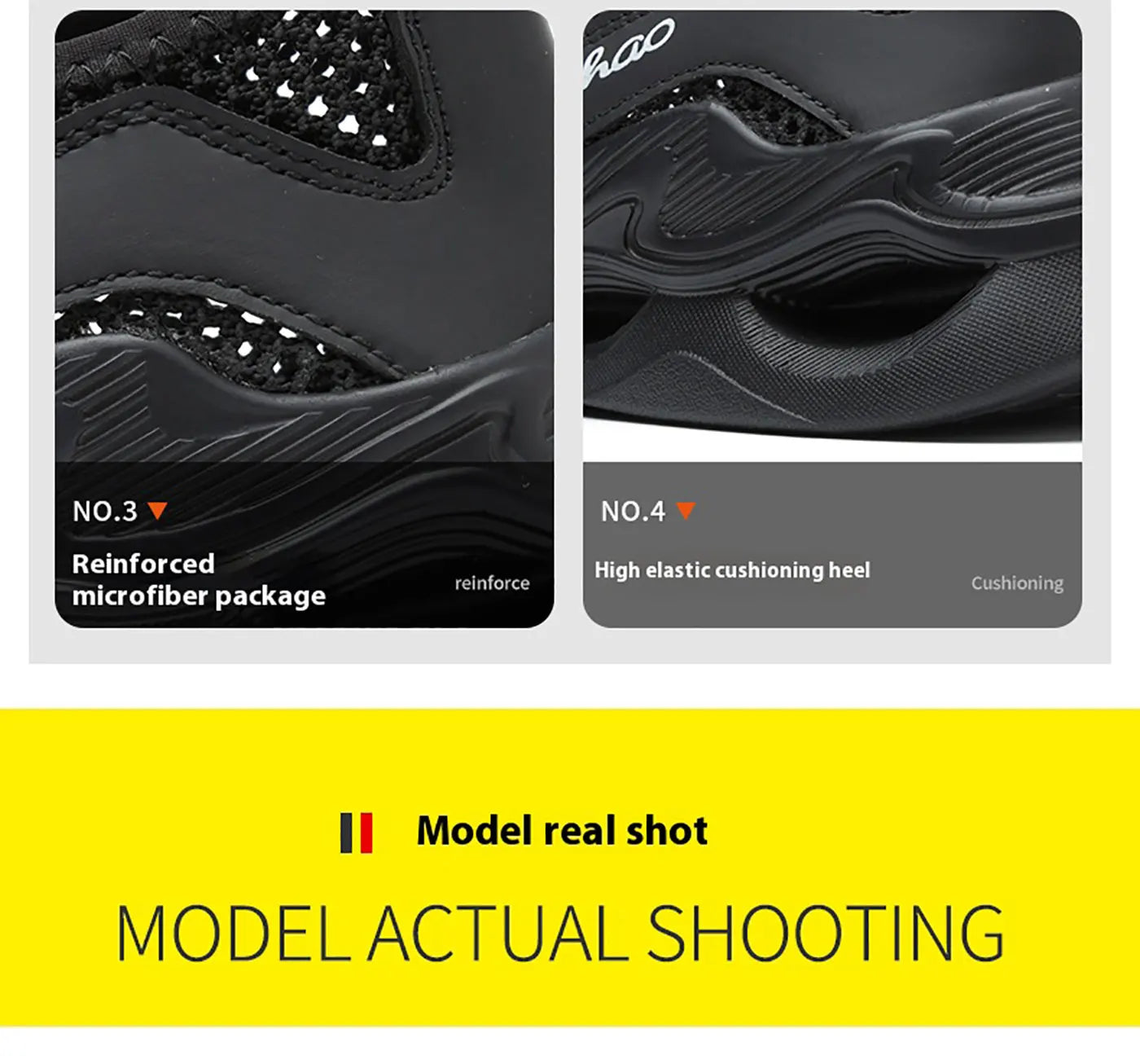 Lightweight safety shoes with large mesh, breathable, odor resistant, impact resistant, puncture resistant, and soft work shoes