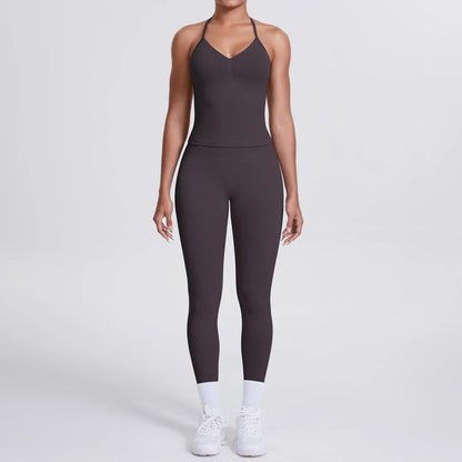 2 Piece Yoga Clothes Women Tracksuit Athletic Wear Pilates Fitness Suit Gym Workout Push Up Clothes Sports Bra Leggings Suit