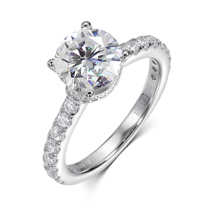 1.5ct Moissanite Rings for Women GRA Certified Diamond Jewelry s925 Sterling Silver 18k Plated Engagement Wedding Ring