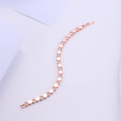 Jewelry Embellished with Premium Swarovski Crystals Bracelet  for Women Quality Brass with 18K White Gold Plated