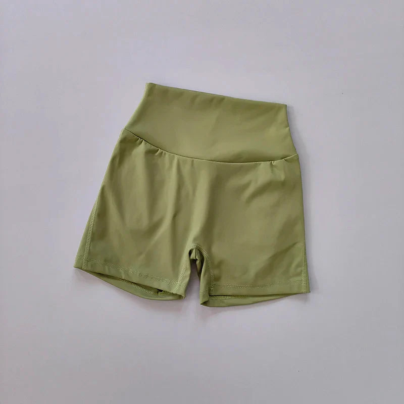 High Waist Peach Hip Seamless Fitness Shorts with Pockets Women's Tight Sports