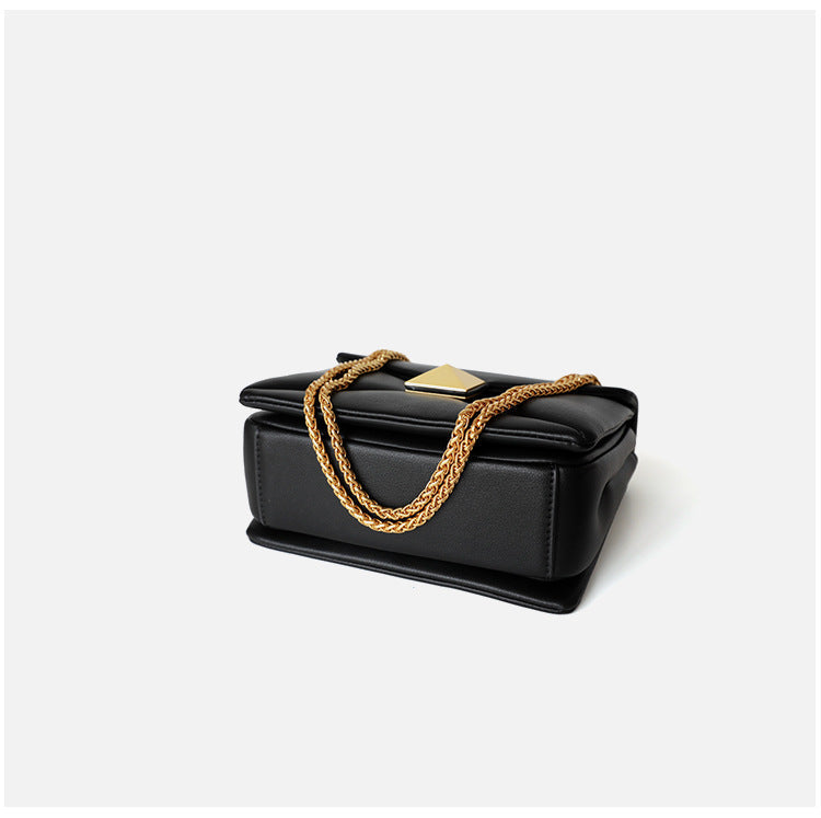 Luxury Designer Women's Crossbody Bag Real Leather Small Square High Quality Cowhide Underarm Shoulder Fashion Bag