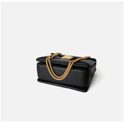 Luxury Designer Women's Crossbody Bag Real Leather Small Square High Quality Cowhide Underarm Shoulder Fashion Bag