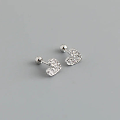 925 Sterling Silver Fashion Korean Petal Screw Bead Stud Earrings for Women Charm Ear Bone Piercing Jewelry Accessories