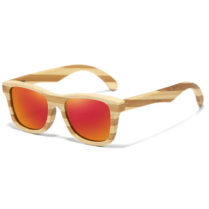 Natural Zebra bamboo adult sunglasses Manual polarized glasses Mirror coated lens Glasses Gift box 8621C