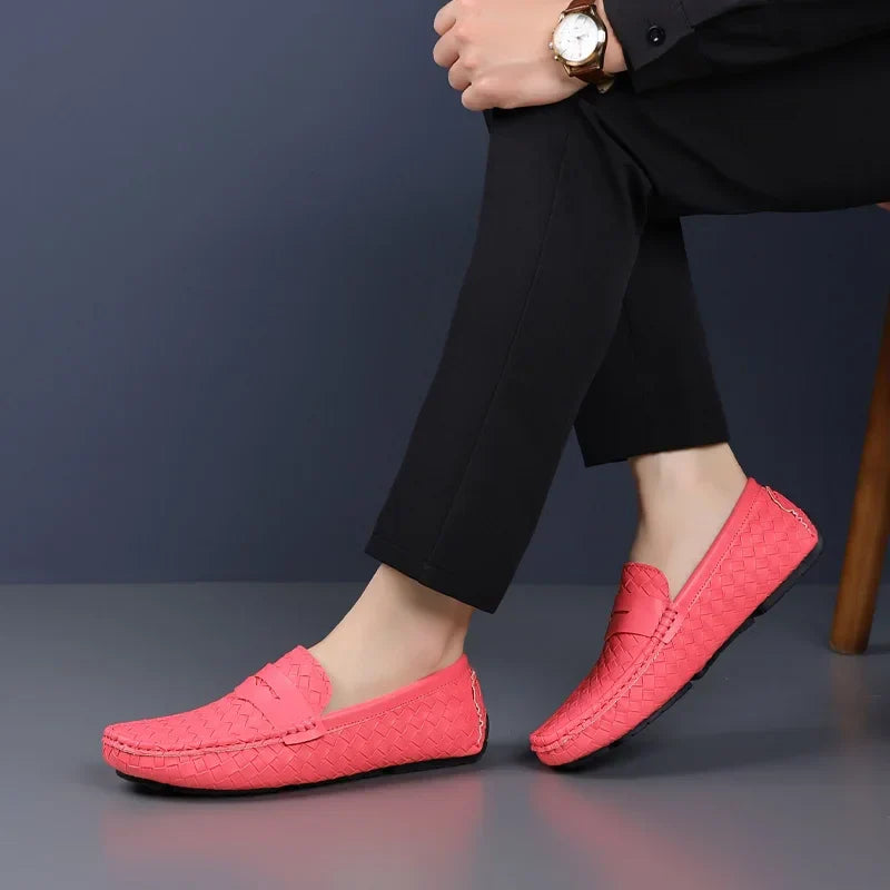 Loafers for Men 2024 New Handmade Moccasins Men Flats Casual PU Leather Shoes Luxury Comfy Mens Loafers Size 48