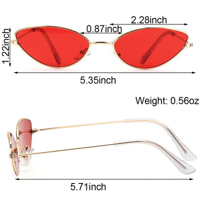 Summer Retro Small Oval Sunglasses Ladies Vintage Shades Cat Eye Sun Glasses Men Women Rectangular Eyeglasses Protection 400UV