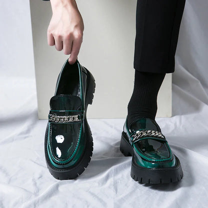 Sapatos Casuais Masculinos de Couro Clássicos – Marrom/Preto, Respiráveis, Tamanhos Europeus 40–48