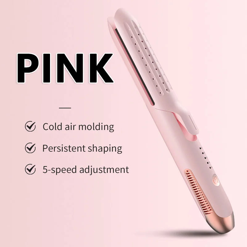 Professional 2-in-1 Hair Styler Curling Wand Straightener Negative lon Ceramic Plates Adjustable Temperature Salon Home