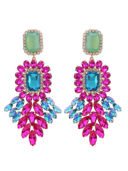 New Crystal Dangle Earrings For Women Rhinestone Earrings Weddings Ladies Party Fashion Jewelry Accessories Wholesale Gifts