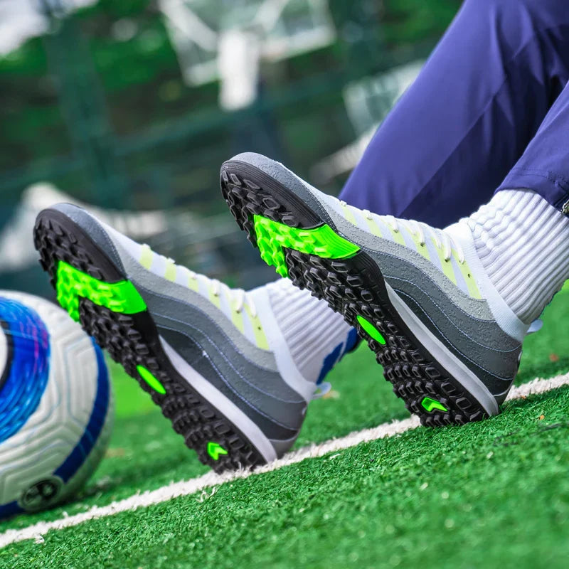 Men's Sports Football Shoes Fg/Ag Long Nail Adult Artificial Grassland Durable Training Specific Shoes High-Tops Non Slip Shoes