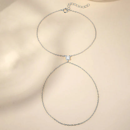 4mm Moissanite Ring Bracelet for Women Elegant S925 Sterling Silver Adjustable Chain Lab Diamond Jewelry Birthday Gifts