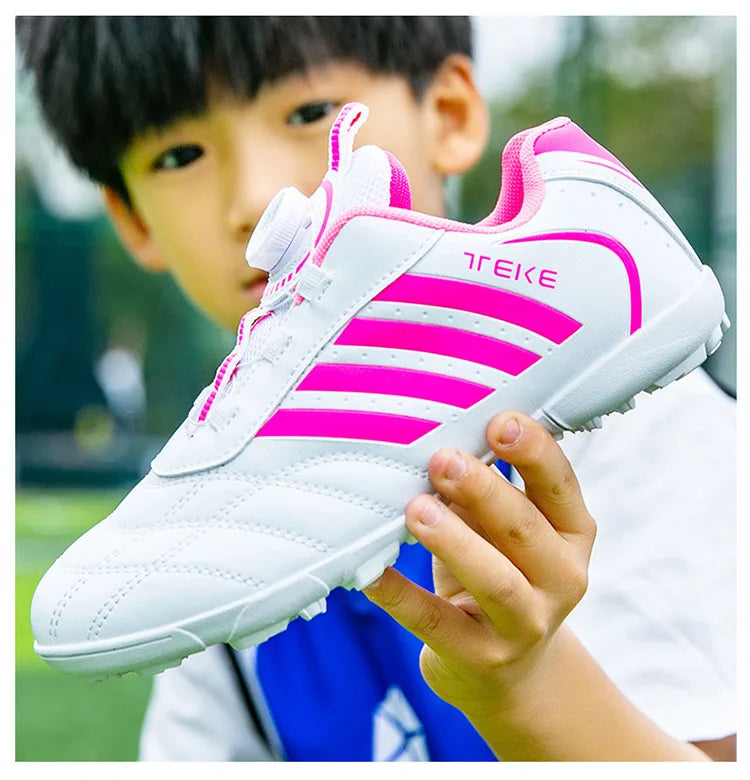 New Kids Soccer Shoes School Football Boots Boys Girls Cleats Grass Sneakers Child Outdoor Athletic Training Sports Footwear