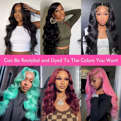 HD Transparent Body Wave Frontal Wig 13x4/13x6 Body Wave Lace Front Human Hair Wigs For Women Wet And Wavy 4x4 5x5 Closure Wig