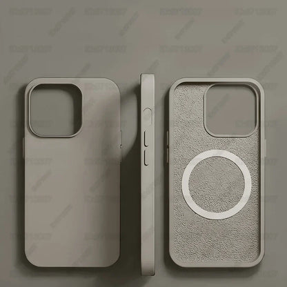 Original Magnetic Liquid Silicone Shockproof Case For iPhone 16 11 12 14 13 15 Pro Max 16 Plus For Magsafe Wireless Charge Cover