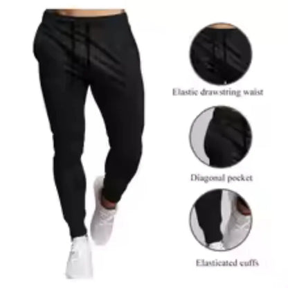 Men's Casual Sweatpants Fleece Sports Pants Unisex Fashion Solid Loose Trousers Streetwear Autumn Winter Jogging Fitness Pants