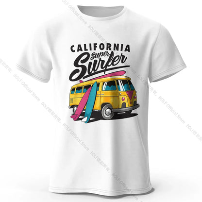 Surfer Sunrise Silhouette Printed Unisex Men Women T-Shirt Tees Tops 100% Cotton Ocean Wave Graphic Morning Ritual