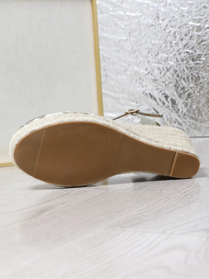 Women's Knitted Wedge Heel Sandals
