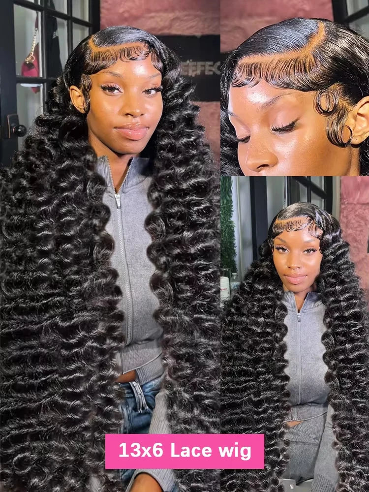 Loose Wave 13x6 HD Lace Frontal Wigs Loose Waves Wig Human Hair Brazilian Loose Deep Wave Curly Wigs Human Hair For Women