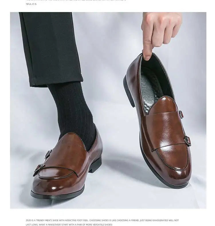 Men's Dress Shoes Trend Formal Leather Shoes For Men Classic Office Social Party Leather Loafers Male Casual Business Shoes Man