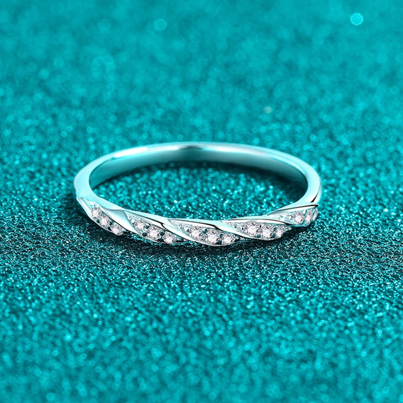 All Moissanite Lab Diamond Ring for Women 925 Sterling Silver Rings with Gold Plated Wedding Bridal Proposal Promise Band