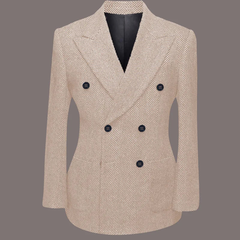 Conjunto Masculino de Terno 2 Peças Primavera Outono Blazer Calças Elásticas Casual de Negócios Casamento Festa Formatura Jantar Trabalho Viagem Banquete
