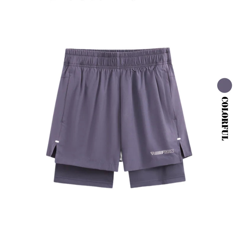 Women Running Shorts High Waist Quick Dry Gym Yoga 2 in 1 Athletic Shorts With Pocket Summer Workout Short Sportswear New