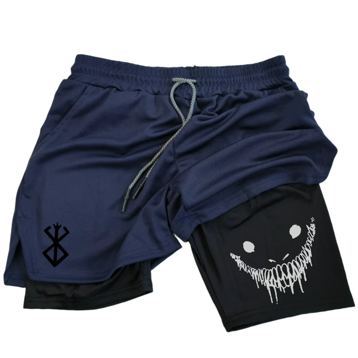 2 in 1 Sports Shorts Men Fitness Gym Training Quick Dry Shorts Workout Jogging