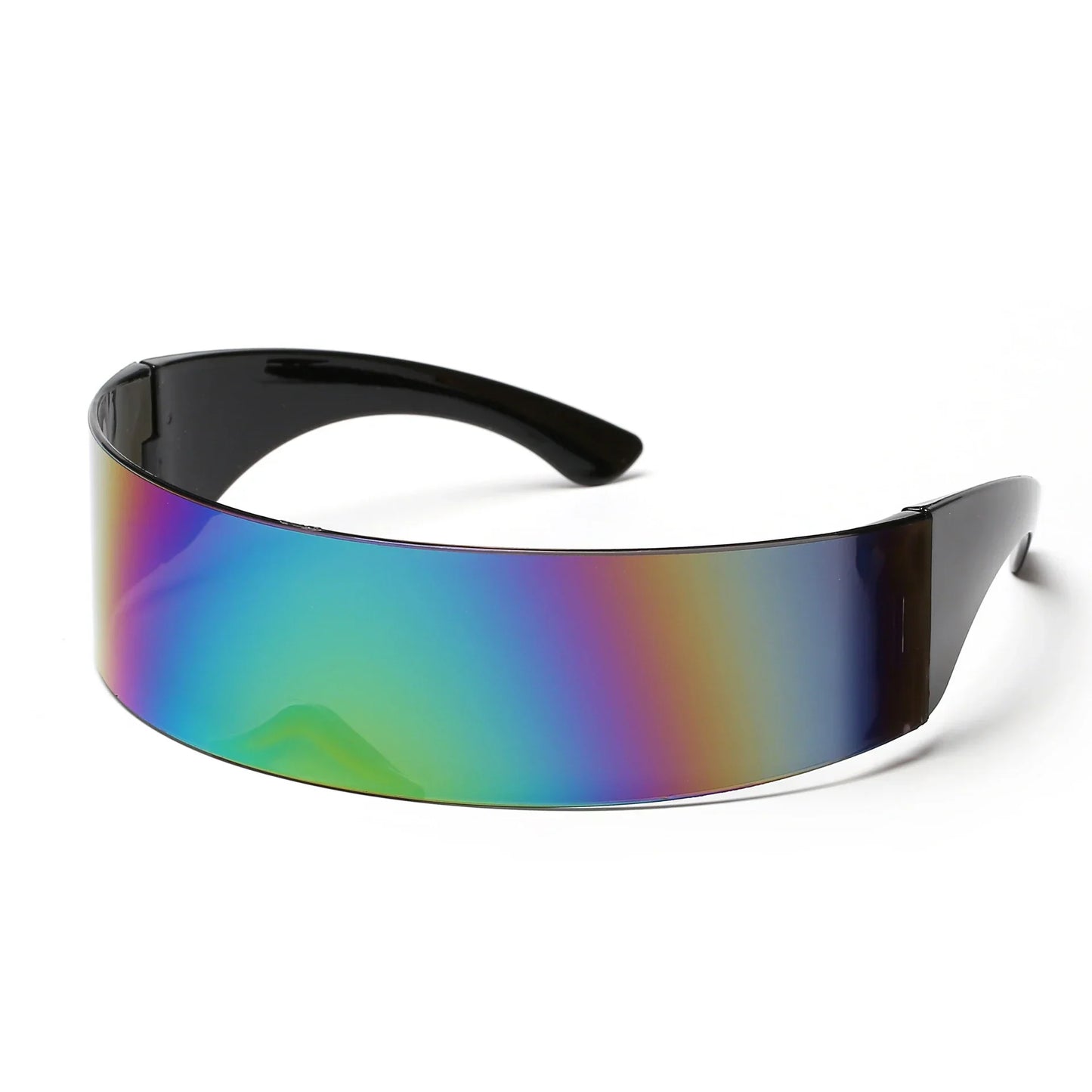 Futuristic Narrow Cyclops Visor Sunglasses Women Men Laser Eyeglasses UV400 Mirrored Lens Costume Party Eyewear Glasses