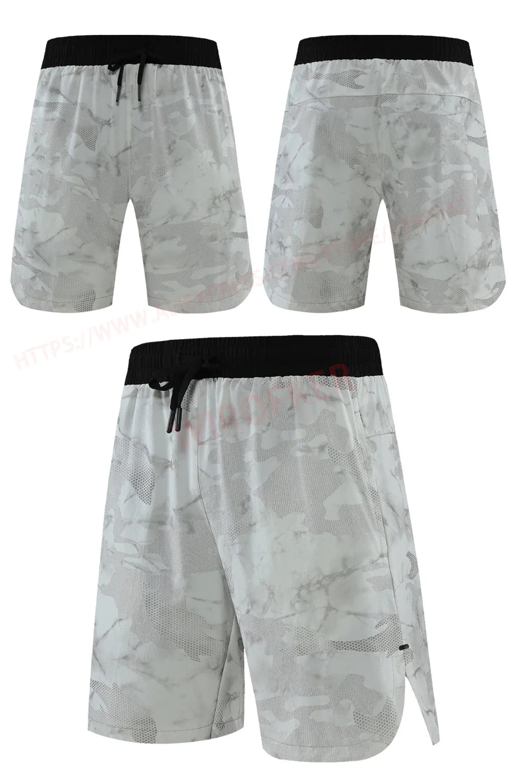 Men Fitness Shorts Quick Dry Sport Shirts Casual Beach Brand Short Camouflage