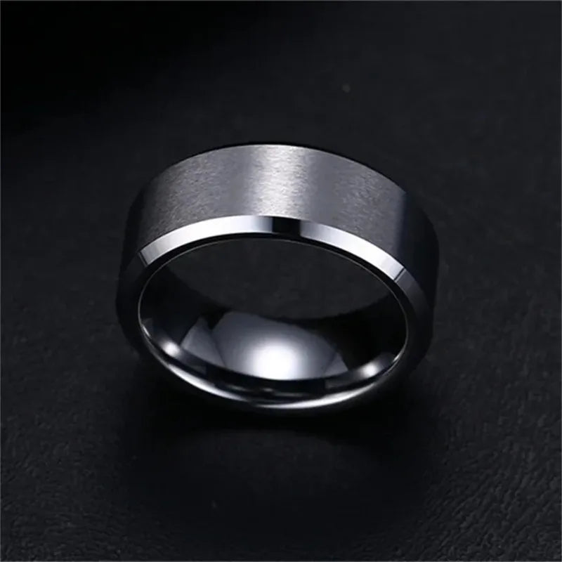 Jewelry Ring for Women Stainless Steel Black Rings Wedding Engagement