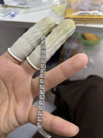Luxury 0.2ct 3.5mm Full Moissanite Tennis Bracelet for Women Wedding Party Fine Jewelry Real 925 Sterling Silver Bracelets