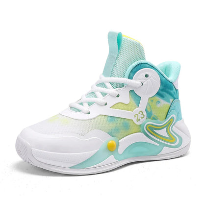 Children Basketball Shoes Breathable Mesh Boys Fashion Sneakers Girls School Sport Shoes Kids Casual Trainers Outdoor Athletic