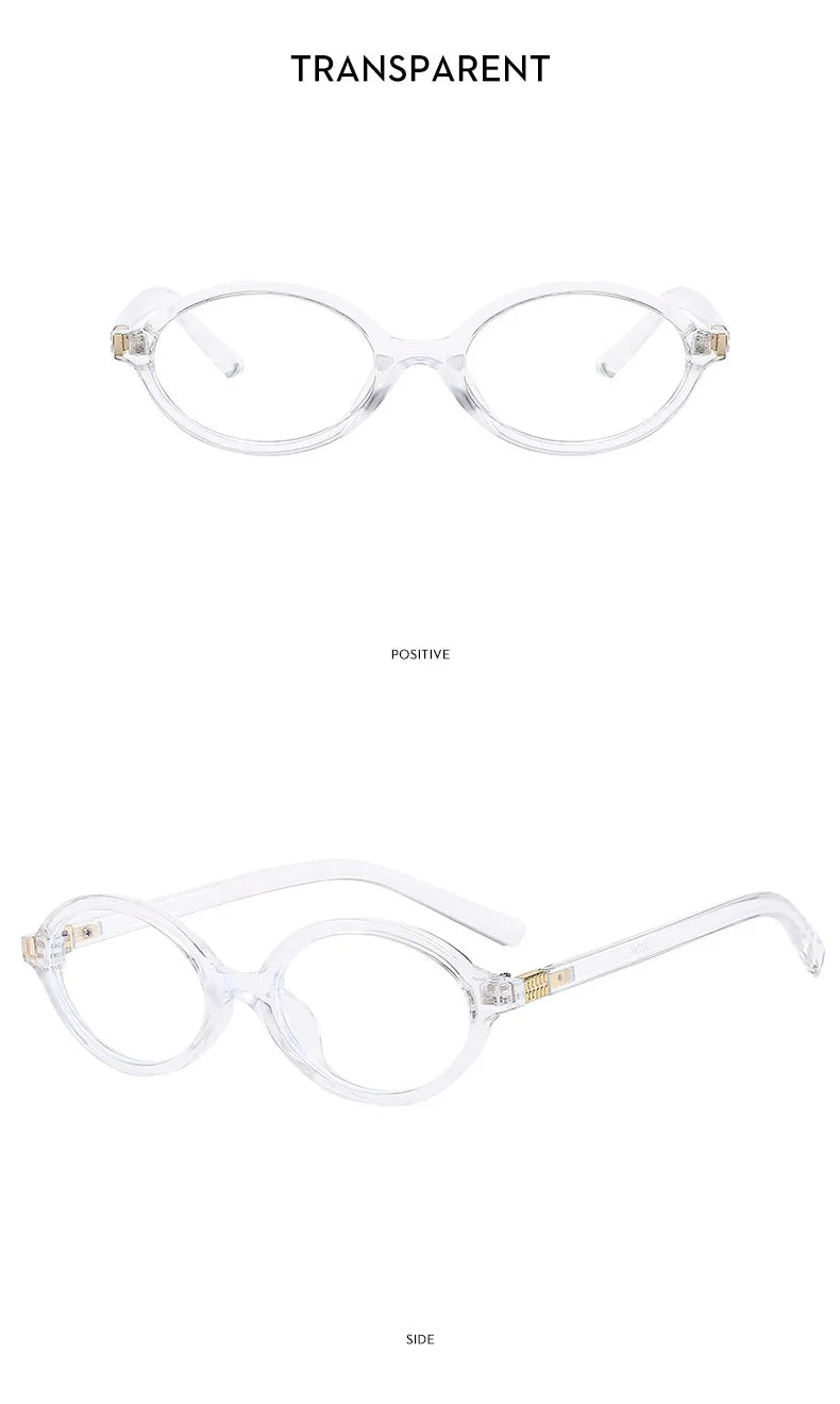 New Oval sunglasses For women Fashion Brand Black Small Frame Sun Glasses Female Retro Clear Lenses Eyewear Lady Trendy UV400